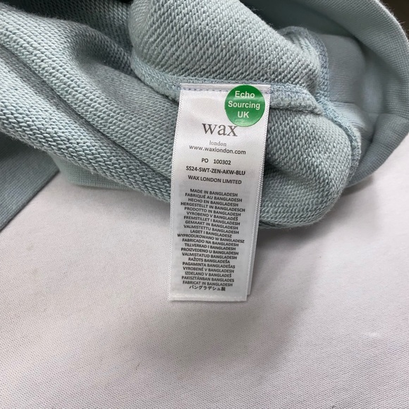 NWT Wax London Zen Blue Oversized Organic Cotton Crewneck Sweatshirt Men’s M - Picture 12 of 15